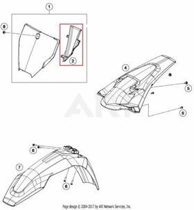 Husqvarna 2500802200030 New Oem Fc250 Fc 250 Brake Hose Guide 2017 Frt