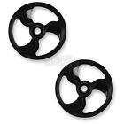 04-5.630-001 - Pair Wheels Black Idler 630-001 Skis Slydog Bearings