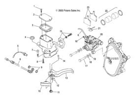 1930795 Polaris Reservoir Diaphragm Genuine Oem Part Qty 1