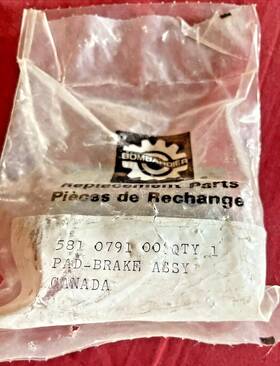581079100 Ski-doo Genuine Bombardier Snowmobile Oem Brake Pad - New