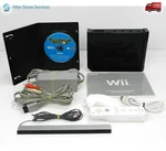 Nintendo Wii Sports Black Console Bundle 1 Games Remotes Nunchucks Sensor. Fixed Price $129.99.