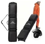 Waterproof Padded Rolling Snowboard Bag For Double Skis, Boots, Helmet &ski Gear. Fixed Price $90.00.