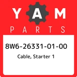 8W6-26331-01-00 Yamaha Cable, Starter 8W6263310100, New Genuine Oem Part. Fixed Price $81.30.
