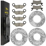 Front Rear Brake Disc Rotor W/ Pads For Polaris Sportsman 800 2005 2006 2007. Fixed Price $78.00.