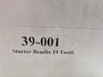 Yamahawaverunner Starter Bendix 19TOOTH Sbt 39-001 Replace 6M6-8183E-01-00. Fixed Price $50.00.