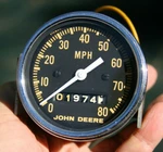 Stewart Warner Vintage John Deere Logo 80 Mph 3" Speedometer 550 EP05 AM52091. Fixed Price $109.00.