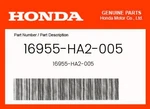 Honda Genuine Gasket, Petcock 16955-HA2-005. Fixed Price $11.55.