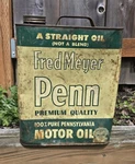 Rare 2 Gallon Oil Can Fred Meyer Penn For Thrifty Buyers West Coast Motor. Fixed Price $175.00.
