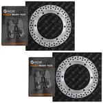 Niche Front Brake Rotor Pad Kit For Honda 06455-MT8-405 Semi Metallic Motorcycle. Fixed Price $101.78.