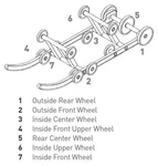 Parts Unlimited Colored Idler Wheel 04-200-11. Fixed Price $41.77.