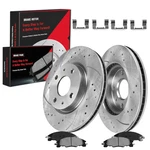 Front Drilled Brake Rotors Ceramic Pads Kit Ford Focus 2008 2009 2010 2011. Fixed Price $78.99.