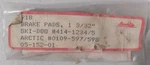 Marshall Snowmobile Brake Pads 3/32" Ski Doo 414-1234/5 Artic 0109-597/598. Fixed Price $9.95.