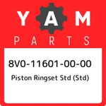 8V0-11601-00-00 Yamaha Piston Ringset (std) 8V0116010000, New Genuine Oem Pa. Fixed Price $63.79.