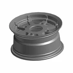 Polaris Wheel, Front, 12 X 6, Medium Gloss Black. Fixed Price $238.49.