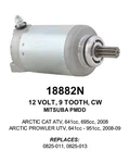 Starter Fits Arctic Cat 650 H1 4X4 Auto 2008 0825-011, 0825-013, 0825-024. Fixed Price $49.90.