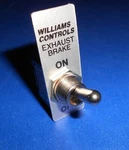 Nos Williams Controls Exhaust Brake Dash Mount Toggle Switch & Faceplate. Fixed Price $40.00.