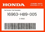 Honda Genuine X-ring 16963-HB9-005. Fixed Price $7.14.