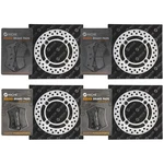 Niche Front Rear Brake Rotor Pad Kit For Polaris 2205949 2203318 Semi Metallic. Fixed Price $123.95.